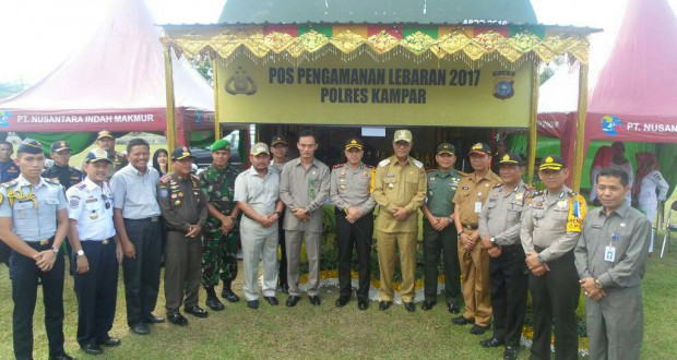 Forkopimda Kampar Tinjau Pos Pengaman di Lintas Riau-Sumbar